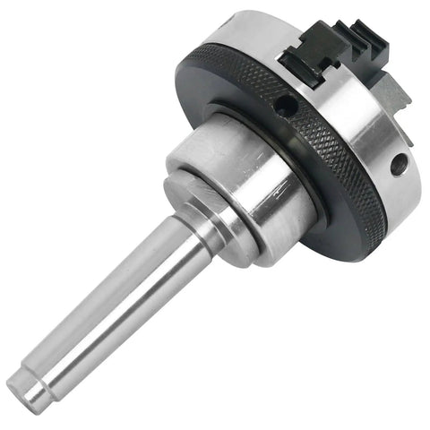 Premium Heavy Duty Three Inch Wood Lathe Chuck Featuring Reversible Jaws And Dual Arbors For One By Eight Tpi Spindles close-up side view