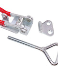 Beefy Heavy Duty Stainless Steel 304 Adjustable Toggle Clamp Catch with Lock Hole, Quick Release Anti Slip Push Pull Clasp, Includes Screws