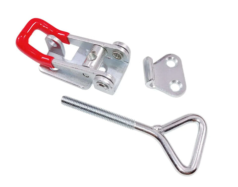 Beefy Heavy Duty Stainless Steel 304 Adjustable Toggle Clamp Catch with Lock Hole, Quick Release Anti Slip Push Pull Clasp, Includes Screws