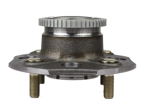 Front view of Rear Wheel Hub And Bearing Assembly 512178 for Honda Accord 1998-2002 with ABS, four lug, 5.98 inch flange, 4.5 inch bolt circle.