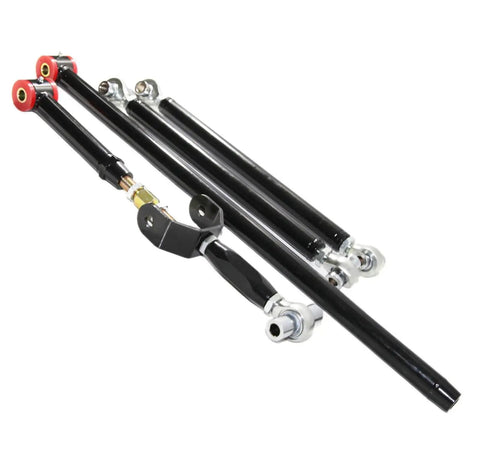 Rear Control Arm Kit With Adjustable Upper And Lower Arms And Panhard Bar For 2005 2014 Mustang S197 Chassis Upgrade Your Ride With Easy Alignment Stiffer Handling And Smooth Street To Track Performance black steel arms with bushings