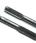Heavy Duty M8 X 0.75mm Metric Right Hand Thread Taper And Plug Tap Set With Slick Cutting High Speed Steel Blades close-up view.