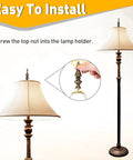 2 Pieces Bronze Lamp Finials 3.4 Inch Tall With Cleaning Cloth For Table And Floor Lamps Retro Vibe Shade Holder Cap