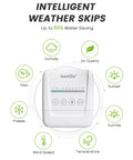 8 Zone Smart Sprinkler Controller with Local Weather Intelligence and WiFi App Control, weather skips diagram