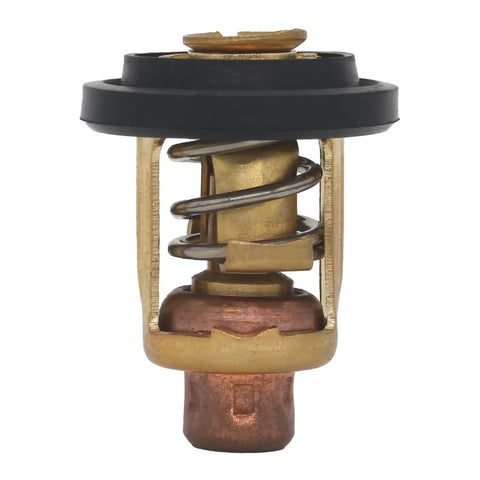 Close-up of thermostat from Two Pack Plug N Play 143 Degree Fahrenheit Thermostats And Seals Kit For V6 Outboard Motors 135 150 175 200 HP Replacement 75692Q2 75692 Q2 Seals Included For Easy Fit And Reliable Temperature Control.