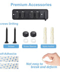 2 Pack Broom Holder Wall Mount With Anti Slip Mop Holder And Self Adhesive Stainless Steel Tool Storage Rack accessories