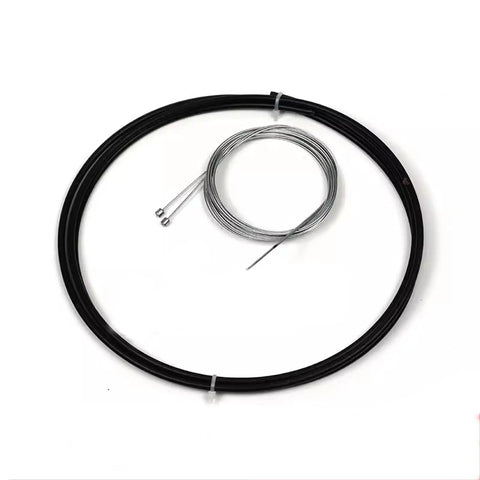 4 Pack Bike Shifter Cable Set For Snappy Gear Shifts, black and silver cables in circular arrangement