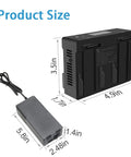 Battery Wall And Car Charger For DJI Mavic Air First Gen Drone Go To Rapid Charging Hub dimensions and adapter cable
