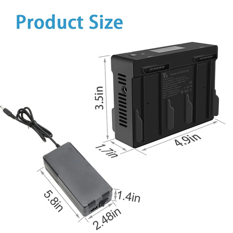 Battery Wall And Car Charger For DJI Mavic Air First Gen Drone Go To Rapid Charging Hub dimensions and adapter cable