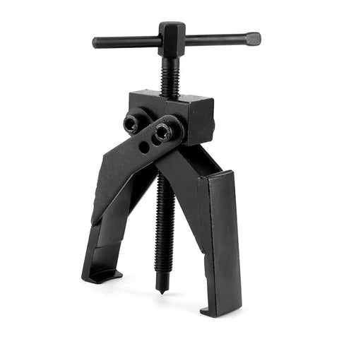2 Claw Bearing Puller Set With Screw Rod For Auto Mechanics Pro Grade Bearing Separator Tool Pack in black steel.