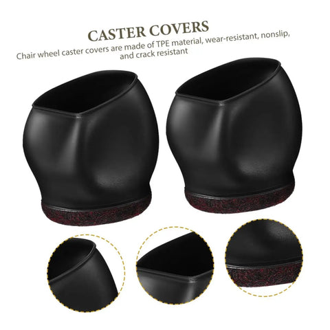 25 Pack Salon Chair Caster Cups Wheel Protectors Hella Tough Silicone Floor Savers Professional Grade Anti Scuff Rolling Office Desk Furniture Carpet Hardwood Zero Mess Guaranteed