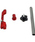Aluminum 19mm Hold Down Clamp For Woodworking, Adjustable Bench Dog Clamp With 3 Level Pressure Cam components on white background