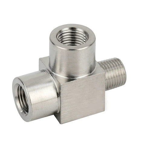 Heavy Duty Stainless Steel Street Tee Pipe Fitting 1/2 NPT Male To 1/2 NPT Female To 1/2 NPT Female 304 Stainless