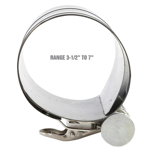 Adjustable Piston Ring Compressor Tool Fits 3.5 To 7 Inch Pistons With Spring Steel Body And Quarter Inch Drive Adjuster