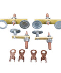 Jiawu Heavy Duty Magnetic Welding Support Set Includes 4 Pcs Durable Copper Tail Ground Clamps For Mechanical Repair And Sheet Metal Work, A Total Game Changer For Diy Pros Who Need Reliable Hold And Precision Every Single Time Without Frustration. Image of 4-piece set showing copper tail clamps and magnetic welding supports.