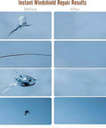 Before and after results using Upgraded Windshield Repair Kit For Chips And Cracks With Nano Resin And High Pressure Injection, Quick At Home Fix For Bullseyes And Cracks, Crystal Clear Finish, Long Lasting Seal And Easy DIY Use