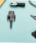 Uonlytech 3Pc Pipe Threading Tool Kit For Pvc Pipes Internal External Thread Cutter Compatible With Electric Drill Plumbing Threader Set And Installation, close-up of internal cutter tool.