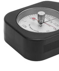 Dial Tension Tester Workhorse Pull Scale Meter For Micro Switches And Electronic Relays With Clear Viewing Cover ABS And Alloy Body Pro Grade Precision Readout For Relay Tip Pressure And Accurate Tension Checks, black dial gauge close-up
