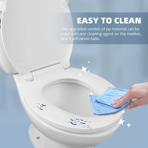 Cleaning Round Toilet Seat With Slow Close Hinges Thick Durable Engineering Plastic No Wiggle Or Loosening Easy To Clean