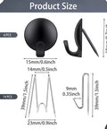 Go To 20 Piece Metal Hook Set For Fabric Panel Cubicles And Walls dimensions illustration with panel hooks and wire clips sizes.