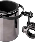 Dope Universal Cup Holder For 1 To 1.25 Inch Handlebar With 360 Degree Swivel Waterproof Aluminum Drink Mount, shown in silver