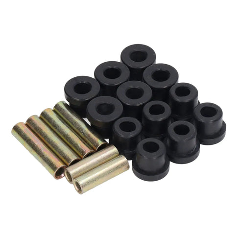 Rear Leaf Spring Bushing Kit 4 Pack Sleeve And Pin Set Replacement For Precedent 2004 And Up And Tempo 2018 And Up Gas Electric Durable Rubber And Metal black bushings with metal sleeves