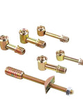 Rust Proof Cam Lock Fittings 10 Pack Four In One Furniture Connectors With Eccentric Cams Nuts Bolts, heavy duty steel screws.