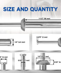 Heavy Duty Hammer Drive Anchors One Quarter Inch By One And One Half Inch For HVAC Duct Mounts And Shelving Units Zinc Plated Steel Concrete Fasteners Rust Resistant Bulk Pack Of 100 For Professional Contractors And Builders size measurements
