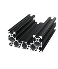 C Channel U Type 4080 Aluminum Linear Rail 39.37 Inch 1000 mm Extrusion Profile Anodized Black Guide Frame