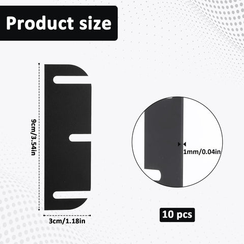 10 Pack 3.5 Inch Black Door Hinge Shims ABS Plastic Repair Kit For Easy Door Alignment Quick Sagging And Misalignment Fix