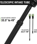 Hella Smooth Telescopic Electric Drum Pump Bundle With Battery Powered Operation shows adjustable telescopic intake tube length 33.5" to 49".