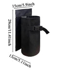Heavy Duty Fire Extinguisher Storage Bag For Tesla Cybertruck trunk organizer with quick release buckle, 29cm tall, black fabric.