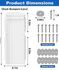 Boat Dock Bumpers And Fender Guards For Edge And Side Protection, product dimensions and included stainless hardware package