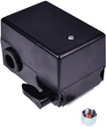 Pressure Switch For Ingersoll Rand SS5L5 Air Compressor 95-125 Psi Replacement Part 23474661-R in black housing with connection fitting