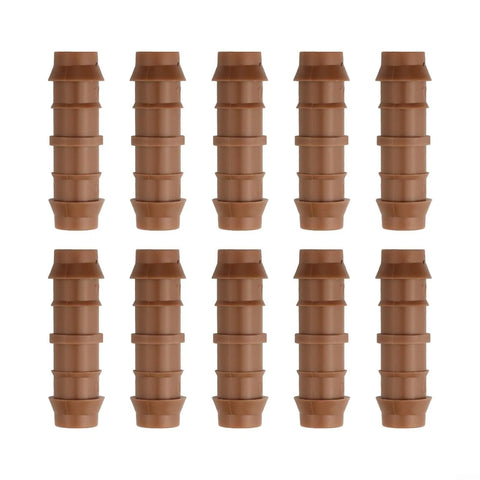 10 Pack Half Inch Barbed Couplings For Drip Irrigation Tubing Soaker Hoses And Sprinkler Lines Easy Tool Free Installation Leak Resistant Connectors Compatible With Rain Systems And Most Garden Watering Setups