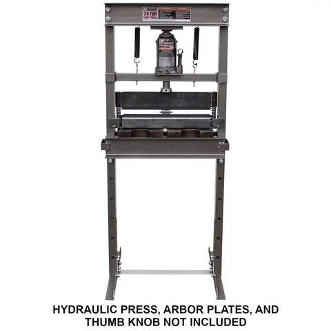 Off Road 20 Ton Press Brake Heavy Duty DIY Builder Kit For Metalworking And Sheet Metal Bending Projects, front view.