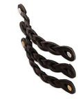 Braided Black Leather Drawer Pulls Set Four Pack Six And A Half Inch Length Leather Handles For Cabinets Dressers And Nightstands