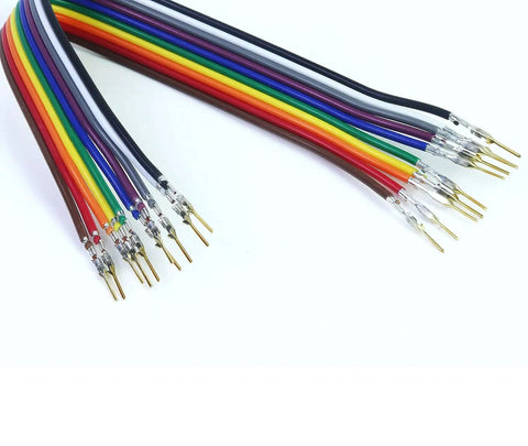Colorful Breadboard Jumper Wires Kit With 30 Pieces, 1.5 Feet Each, Includes 10 Pin Male To Male, 23 AWG Copper