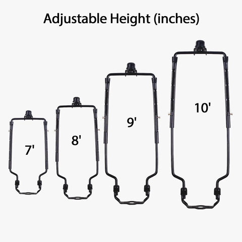 Go To Adjustable Lamp Shade Harp Holder Kit for 7 to 10 Inch Lampshades showing 7 to 10 inch adjustable heights