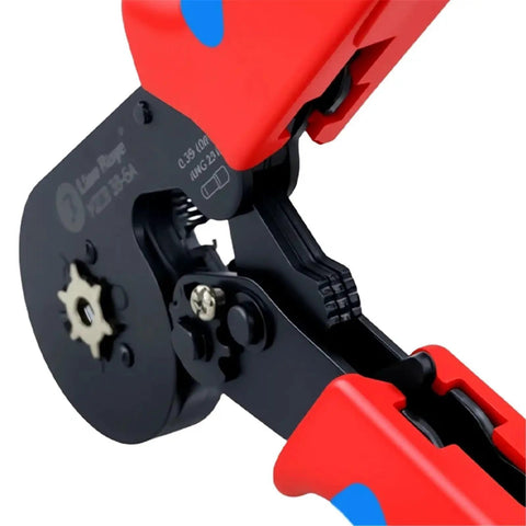 HSC8 10-6 Ferrule Crimping Pliers Professional Cold Press Insulated Terminal Crimper For Household Diy Electrical Repairs 1234 close-up view