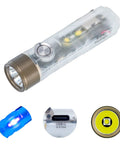 Aurora A7 G4 7075 USB C Rechargeable Keychain Flashlight 650 High Lumens Tiny Yet Mighty EDC Light White With 365nm Ultraviolet Sidelights