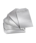 Top Shelf Mini Hand Plane Replacement Blades For Woodworking And Model Making Razor Sharp High Carbon Steel Planer Cuts 5 Piece Set displayed with engraved edge markings.