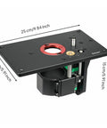 Rock Solid Aluminum Router Lift Table Insert Plate Heavy Duty Mounting Base For Exact Trimming And Slotting Built To Bring Game Changer Precision To Your Woodworking Bench, 25cm x 15cm.