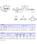 Technical drawing of 500mm MGN12 Linear Rail Guide With MGN12H Stainless Steel Carriage Block for DIY 3D printers and machines.