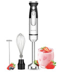 Powerful Handheld Immersion Blender 700W With Infinite Variable Speeds All In One Stainless Steel Stick Mixer Detachable Whisk And Milk Frother