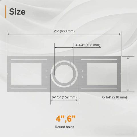 Solid Steel New Construction Mounting Plate For 4 And 6 Inch LED Recessed Lights Rough In Wafer Bracket Smooth Round Hole Quick Ceiling Install Dependable Build Straightforward Setup No Sweat Heavy Duty Pack For Any Home Project