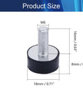 4 Pack M6 Rubber Vibration Isolators 18x8mm With Studs Anti Vibration Mounts For Mini Split Heat Pumps Diesel Engines Generators Harvester And Other Heavy Duty Machinery To Cut Noise Vibration And Wear, 18mm x 8mm size