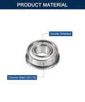 HiPicco FR166ZZ flanged miniature ball bearing, 3/16 in bore, chrome steel GCr15, double shielded