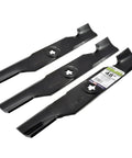 Three High Lift Blade Set For 48 Inch Mowers Compatible With Craftsman Husqvarna Poulan Replaces OEM Numbers 173920 180054 532180554