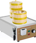 Heavy Duty Commercial Electric Steamer With Independent Water Supply And Dry Burn Alarm Precise 30 To 110 C Temperature Control High Capacity Bun Steamer